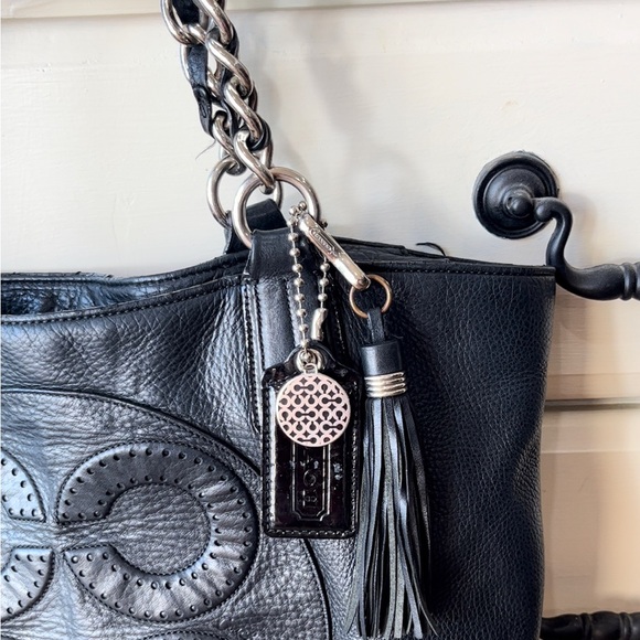 Coach Colette Leather Op Art Logo Tote Bag - Picture 2 of 10